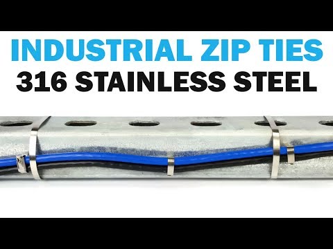 Part of a video titled How To Use Stainless Steel Cable Zip Ties | Fasteners 101 - YouTube