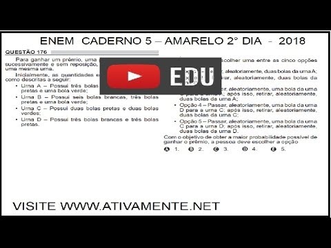 Questão 176 do ENEM  2018