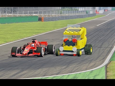Ferrari F1 2018 vs LEGO Car Monster - Monza