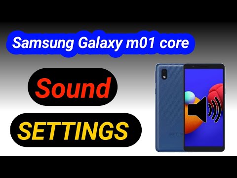 Samsung Galaxy m01 core Sound SETTINGS