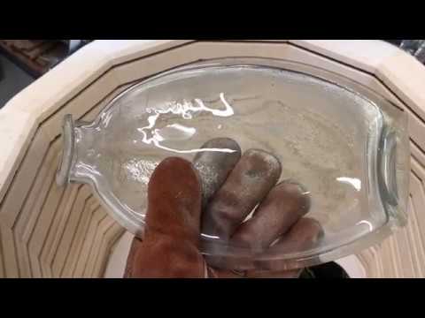 Skutt 1222 Kiln Fusing Glass Bottles fired to 1,450 degrees