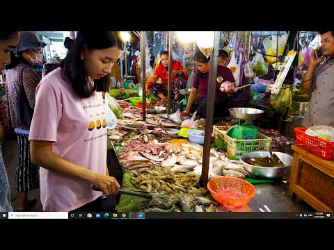 Cambodian Wet Market In Phnom Penh - Fresh Foods For Sales In Our Daily Life