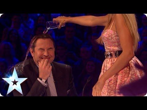 David gets a soaking from Alesha on BGMT | Britain's Got More Talent 2014