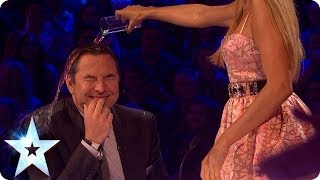 David gets a soaking from Alesha on BGMT | Britain's Got More Talent 2014