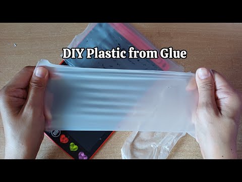 DIY Elastic Plastic Using Latex Glue|How to make plastic from glue. #howtomake #diy #diytutorial