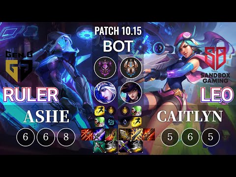 GEN Ruler Ashe vs SB Leo Caitlyn Bot - KR Patch 10.15