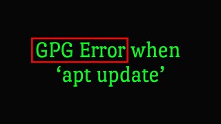 GPG error NO_PUBKEY when &#39;apt update&#39; | Linux Terminal
