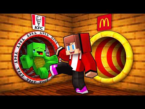 Mikey & JJ Choose Mcdonalds vs KFC SLIDE in Minecraft (Maizen)