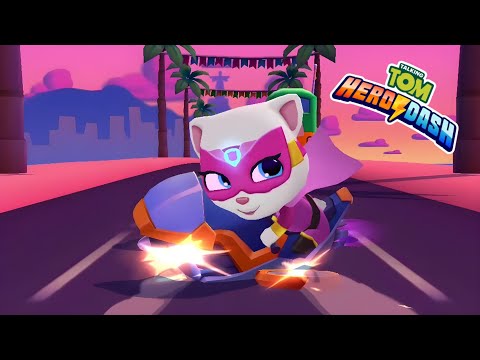 Talking Tom Hero Dash 2024 Update Gameplay - Hero Angela's Journey! (Android/iOS)