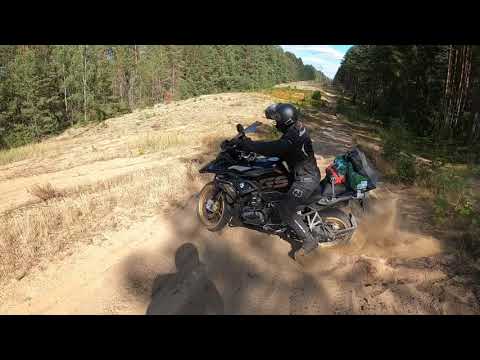 Exploring part of the Lithuanian trans European trail (aka TET) on BMW R1250 GS and Honda CRF450L