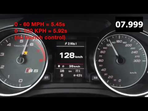 2016 Audi S5 3.0T - 333hp 325lb-ft Acceleration 0 to 60 0 to 100 at 3,000 feet
