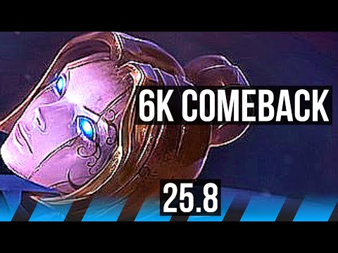ORIANNA vs DIANA (MID) | 6k comeback, Legendary, 600+ games | EUW Master | 25.8