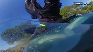 Helite Turtle 2 Airbag Vest Saves Rider in Head-On Collision | Real-Life Crash Footage