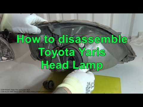 How to disassemble Toyota Yaris Head Lamp. Years 1999 to 2018