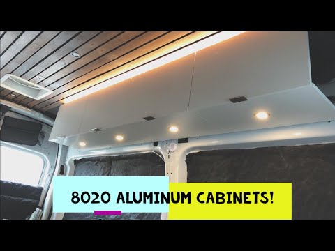 AWD Ford Transit BEAUTIFUL 8020 ALUMINUM CABINETS with LIGHTS, WITHOUT DRILLING The Van! - Part 17
