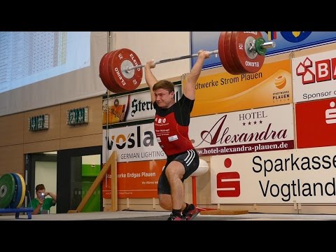 Männer bis 77kg Deutsche Meisterschaft Gewichtheben 2016 Plauen