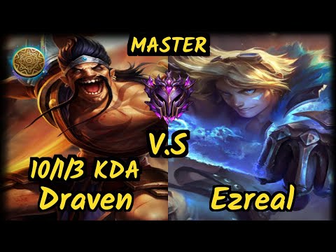 VIT Attila (DRAVEN) vs EZREAL - 10/1/3 KDA BOTTOM ADC GAMEPLAY - EUW Ranked MASTER