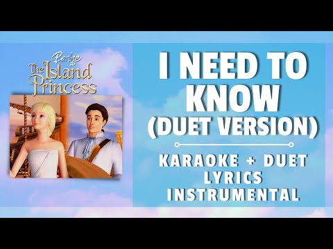 I Need To Know "DUET" (Barbie) | Karaoke + Instrumental | Sing along ♪
