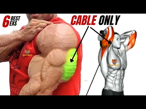6 BEST LONG HEAD TRICEPS WORKOUT WITH CABLE ONLY AT GYM