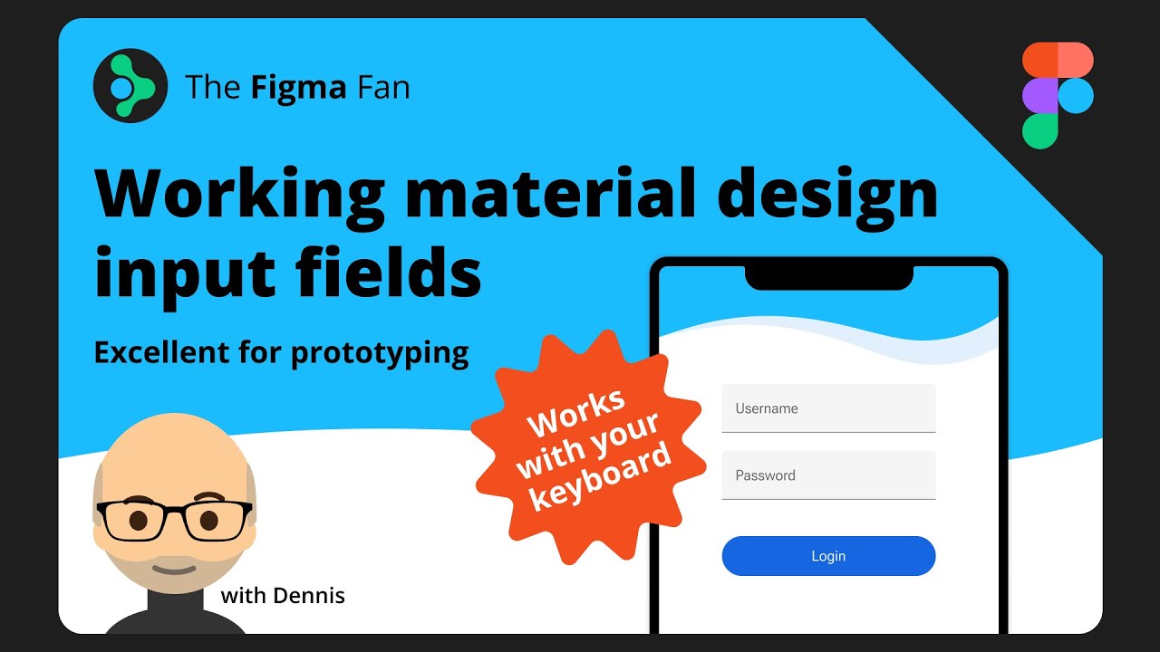 Material design input fields in Figma that work with your keyboard using variables.