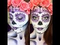 Classic Sugar Skull Makeup Tutorial Halloween 2014 ...