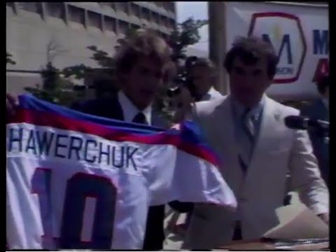 Winnipeg Jets 30 Game Winless Streak & Presentation of Dale Hawerchuk`s Signing ( 1980-81)
