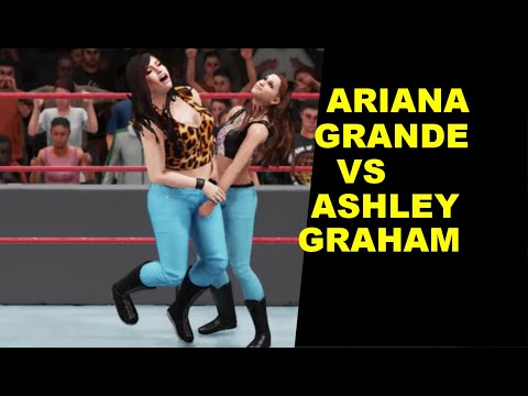 WWE 2K18 Ariana Grande vs Ashley Graham - Blue Jeans KO