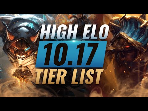 HIGH ELO Best Champions TIER List - League of Legends Patch 10.17