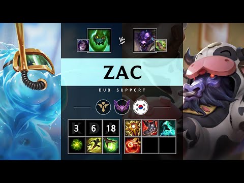 Zac Support vs Alistar - KR Master Patch 25.12