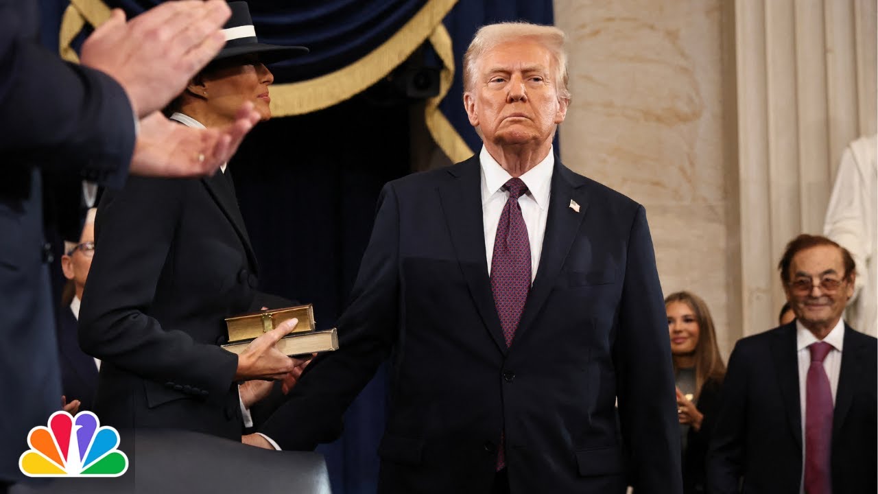 Watch Trump, Vance, Biden and more enter Capitol Rotunda on Inauguration Day
