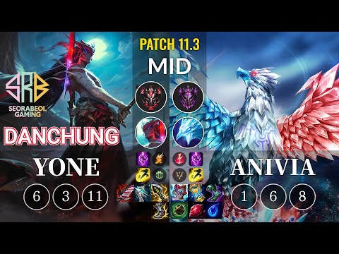 SRB Danchung Yone vs Anivia Mid - KR Patch 11.3