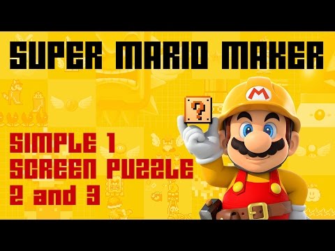 Super Mario Maker - Simple 1 Screen Puzzle 2 and 3