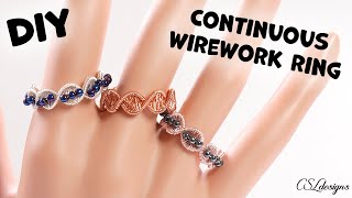How to make this continuous petal wirework ring ⎮ wirework ring tutorial 💍