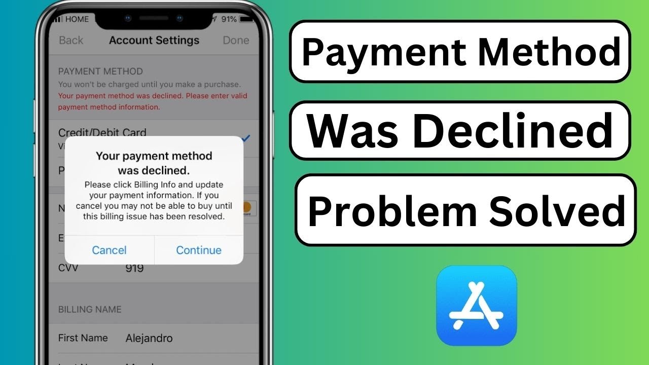 How to Fix Your Payment Method Was Declined App Store | iOS 18 | 2025