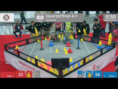 2018 VEXU Innovate QF4-1 - OWL1 vs XJTU4 - 32 to 121