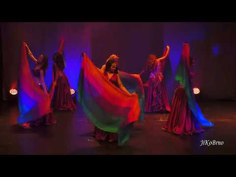 Belly dance veil poi show Belly Princess " CAROUSEL"