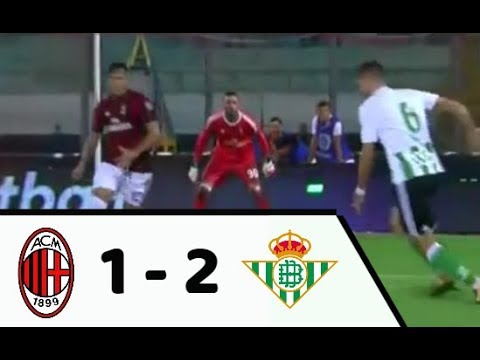 Gol de Fabián Ruiz - AC Milan vs Betis 1-2 Amistoso 09/08/2017