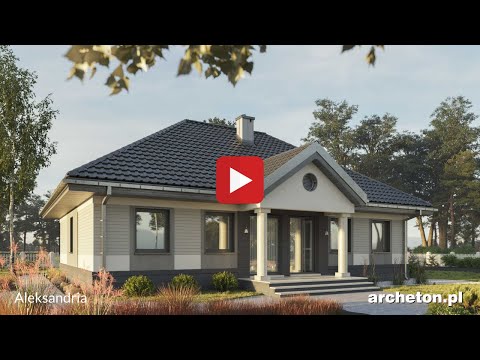 Projekt domu Aleksandria - archeton.pl - parterowy 117,4 m2