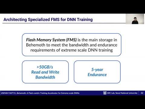 FAST '21 - Behemoth: A Flash-centric Training Accelerator for Extreme-scale DNNs