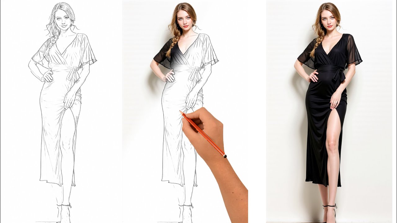 Hand-Drawing & Realizing Office Fashion Collection with AI and Gorgeous Girls!#AI #ai #youtube