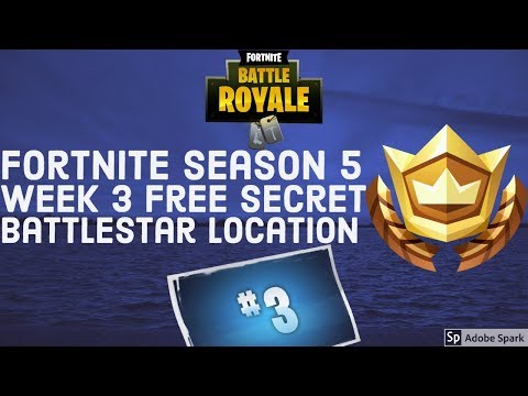 Fortnite Season 5 Week 3 Free Secret Battlestar Location (Road Trip Challenge #3)