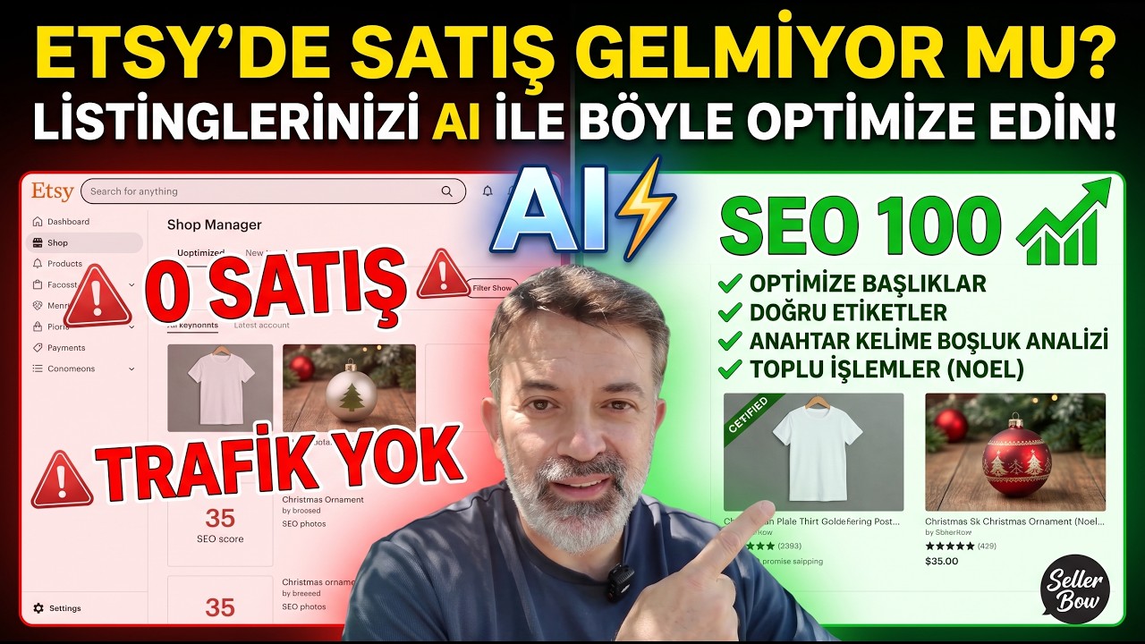 Etsy'de Satış Gelmiyor mu? Listinglerinizi AI ile Böyle Optimize Edin! #sellerbowl