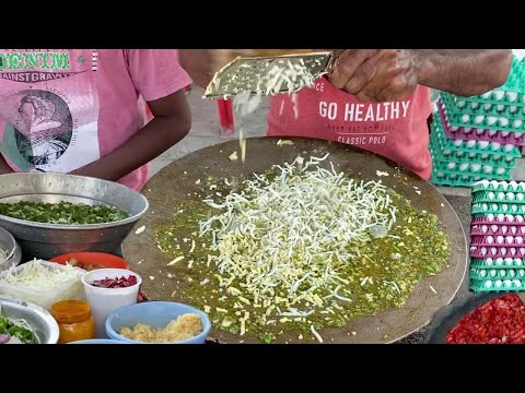 Unique And Healthy Boiled Egg Dish Green Ghotala At Bhandari Omelet Centre | Famous Traffic Jam Rice