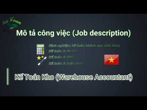 Mo Ta Cong Viec Ke Toan Kho (Warehouse Accountant) Trong Khach San 🏩