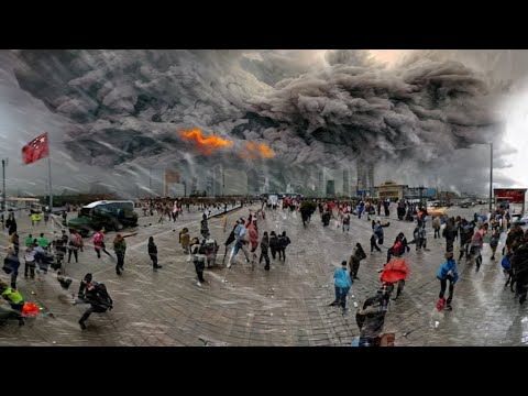 Shock ⚠️The wind speed of 201 km/h made all of China pray! 766,000 people became refugees!