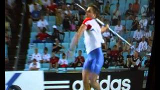 Russian athlete screams at his javelin
