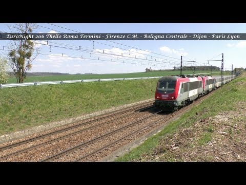 Thello EuroNight EN 206 Rom - Paris am 25. April 2013 mit Akiem BB 36007 und 36010 bei Tonnerre