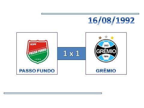 GOLS: Passo Fundo 1 x 1 Grêmio - 16/08/1992 - Campeonato Gaúcho