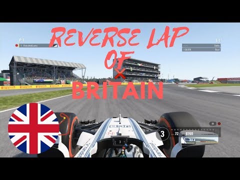 REVERSE HOT LAP OF SILVERSTONE! F1 2017 Reverse lap, Britain