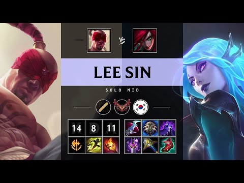 Lee Sin Mid vs Katarina - KR Grandmaster Patch 25.09